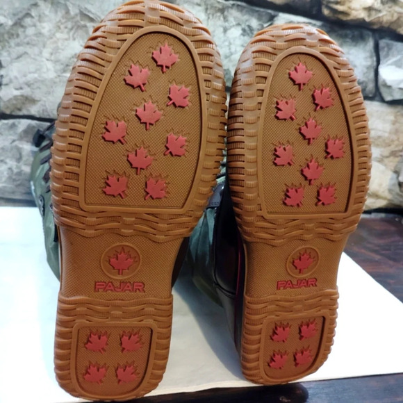 Pajar Canada Waterproof Winter Boots Green Brown Lined 7 - 7.5 38 Euro Grip Boot - Picture 12 of 13
